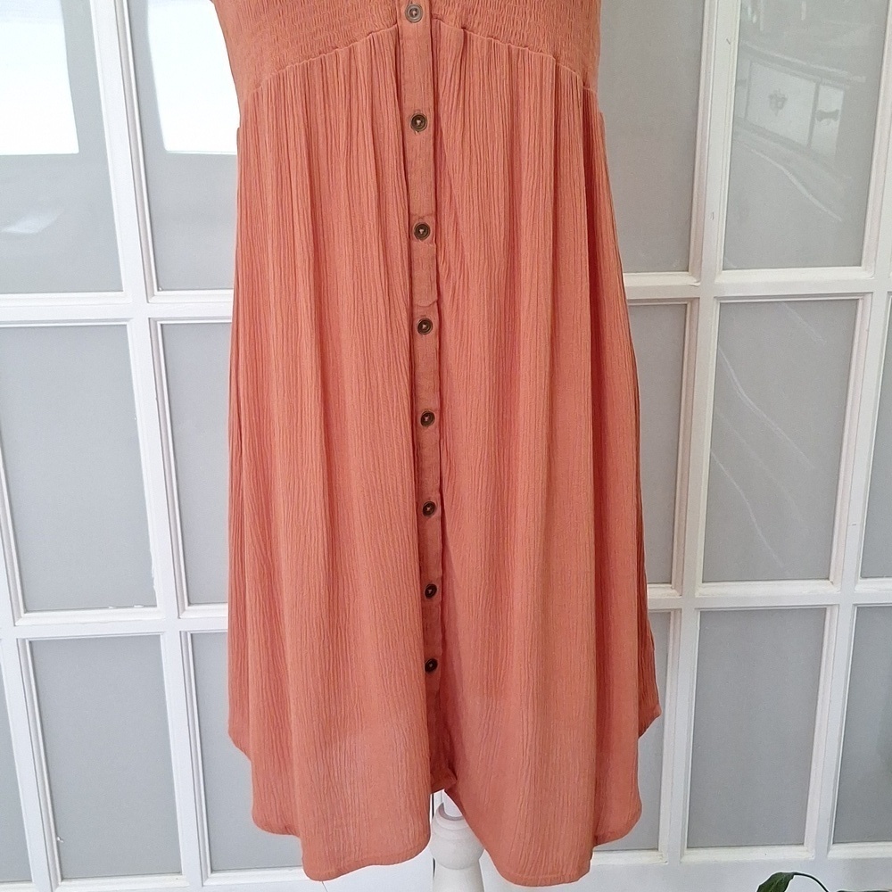 Knox Rose Sleeveless Smocked Button-Front Dress - Picture 8 of 14